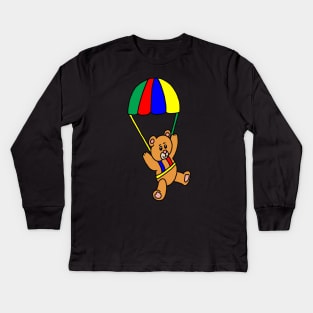 Parachute Teddy Bear Kids Long Sleeve T-Shirt